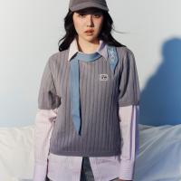 ราคา maison KEEPS Taro Knitted Tops เสื้อไหมพรม คอกลม แขนสั้น (21803496433)