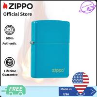 ราคา Zippo Classic Flat Turquoise with Zippo Logo Design Windproof Pocket Lighter Zippo 49454ZL Lighter without Fuel Inside (15942024701)