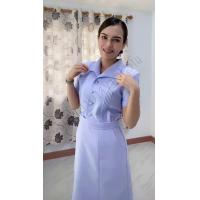 ราคา ชุดพิธีการคอปีกนกแขนสั้นผ้าวาเลนติโน่ขาวโอโม่ ผ้านุ่มใส่สบาย ทรงสวยเข้ารูป ไม่พอดีรับเปลี่ยน (22059611654)