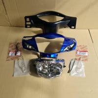 ราคา หน้ากากหน้า wave100s u box สีน้ำเงิน พร้อมไฟหน้า ฝาไฟเลี้ยว และ หน้ากากหลัง เวฟ100s ยูบ็อก สีดำด้าน (5037866951)