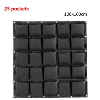 ราคา Pocket Vertical Garden Wall Plant Grow Bags Planting Black Hanging Planter Pots Tools Fabric Flower Indoor Home Jardin YB8TH1LA (22664578836)