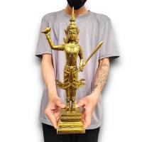 ราคา พระทรงเมือง สีทองเก่าสวยมาก ขนาด 5 นิ้ว สูง 14 นิ้ว เนื้อเรซิ่นผสมมวลสาร (21203657040)