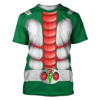 ราคา Kamen Rider W Cyclone T Shirt For Men Cool Designs 3D Masked Kuuga Build Printed Cosplay T shirt Kids Tee Shirts Women Clothes (22746788537)