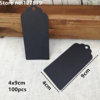 ราคา Be worth 100pcs Black Paper Tags Kraft Paper Tag Label Festival Note Diy Blank Price Hang Tag Birthday Wedding Party Cards Tag (22530552300)