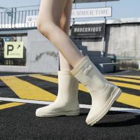 ราคา Huieson รองเท้าบูทหน้าฝนทรงสูงสไตล์ญี่ปุ่นรองเท้าบูทกันน้ำฝนรองเท้าบูทหน้าฝนแฟชั่นระดับกลางของผู้หญิงที่สามารถสวมใส่ด้านนอกได้ (21789121456)