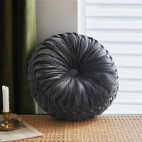 ราคา 2024New European Style Round Solid Red Grey Blue Pink Beige Green Seat Cushion Velvet Fabric Back Cushion Sofa Pillow Bed Pillow (22099327612)