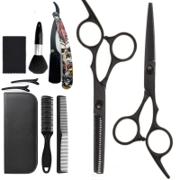ราคา ชุดกรรไกรตัดผมชุดกรรไกรตัดผมมืออาชีพพร้อมกรรไกรตัดกรรไกรเล็มหวีคลิปชุดกรรไกรตัดผมทำผมสำหรับช่างตัดผมร้านเสริมสวยบ้าน (22383757525)