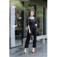 ราคา อวบเอิบ JL38 จั๊มสูทขายาว ชุดออกงาน เสื้อผ้าสาวอวบ ชุดจั๊มสูทผู้หญิง (22721375612)