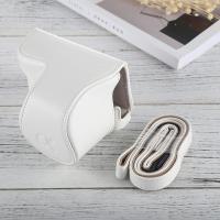 ราคา กระเป๋าหนัง PU แบบเต็มตัวกล้องพร้อมสายสำหรับ Sony A5100 A5000 NEX 3N เลนส์16 50มม 40 5มม สีขาว ขาตั้งกล้องพับ (21445961094)