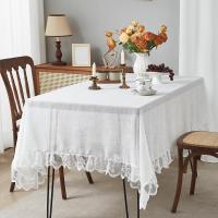 ราคา ผ้าปูโต๊ะลูกไม้ลูกไม้สีขาวกลวงออกในผ้าปูโต๊ะลายคันทรีอเมริกัน (23028008842)