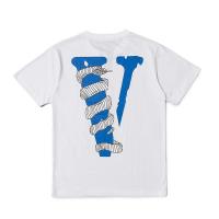 ราคา Summer new style European and American fashion brand VLONE big V python printing men and women casual short sleeved T shirt (22414488165)
