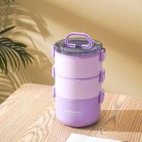 ราคา ปิ่นโตใส่อาหาร ปิ่นโตเข้าไมโครเวฟ แยกชั้นได้ ทรงกลม ก้นลึก แถมฟรีช้อน (19719275830)