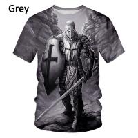ราคา มาใหม่อัศวินเทมพลาร์เสื้อยืดผู้ชายพิมพ์ 3D Divine Cross Pattern Tshirts สําหรับผู้ชายลําลองบุคลิกภาพแขนสั้นเสื้อยืด (22565588620)