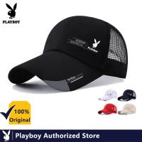 ราคา PLAYBOY 100 Cotton High quality Baseball Cap Mens Spring and Summer Hats Sun shading Ins Tide Baseball Cap Female Long Brim Sun Hat (22999829061)