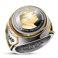ราคา MIQIAO Silver Plated Donald Trump Make America Great Again President Campaign Rings for Men Women Friends Gift Fashion Jewelry (22726594165)