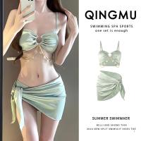 ราคา ชุดว่ายน้ำ bikini เซ็กซี่ ชุดบิกินี่ ชุดว่ายน้ำแขนยาว 4 ชิ้น (22303684283)