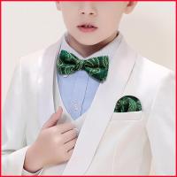 ราคา ขายดี QMMQWNDHD 571 ชุดผ้าเช็ดหน้าผูกโบว์สำหรับเด็กผู้ชายชุดหูกระต่ายสำหรับเด็กผ้าแจ็คการ์ดผีเสื้อสีทองนกเป็ดน้ำน้ำเงินแดงเขียวสีชมพูโบว์สีม่วง (22674769263)