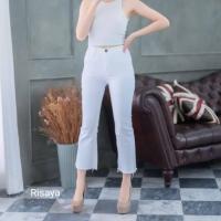 ราคา กางเกงยีนส์ขาม้าสีขาวS25 XXL34 กางเกงเอวสูง ขาม้าเล็ก งดเปลี่ยนคืน (12481875564)