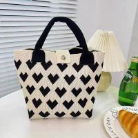 ราคา Love กระเป๋าถือถักเชือกเส้นเล็กกระเป๋าสะพายข้างกระเป๋าหิ้วกระดุมสแน็ปวินเทจไปทำงาน (23054571890)