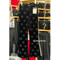 ราคา กางเกงขาม้าเอวสูงผ้ากำมะหยี่ รีดเพชร ตัวหนังสือ เอวยางยืด 5009 (22230546242)