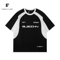 ราคา FARUILINE STORE เสื้อยืดผู้ชาย Oversize ผ้านุ่ม ทรงหลวม คอกลม สไตล์เกาหลี สไตล์ INS (22508987362)