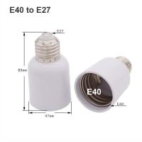 ราคา White E27 To E40 to E27 e14 led Lights lamp bulb Base power Adapter Holder connector power socket CFL Halogen Adapter Converter YB3th (22680247933)
