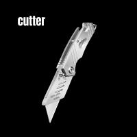 ราคา 5IN1 มีดพับสแตนเลส เครื่องตัดกล่อง Ftions Snap Off เม็ดเหล็กรายงานขวดในขวด มีดพับ folding art knife (22736944613)