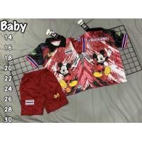 ราคา ชุดบอลเด็กไทย เด็กใส่ได้1ขวบถึง12ขวบ ลายพิมพ์เลเซอร์ ซักเครื่องได้ สีไม่ลอกสีไม่ตก (22281697132)