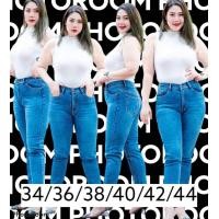 ราคา ยีนส์ทรงเดฟสาวอวบ ยีนส์ยืดผ้านิ่ม ใส่สบาย เอว 34 36 38 40 นิ้ว (22747422293)