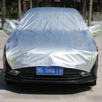 ราคา กทม จัดส่ง ผ้าคลุมรถ ผ้าคลุมรถ ผ้าคลุมรถกัน UV กันฝนและกันน้ำ ผ้าคุณภาพสูง ผ้าคลุมรถครึ่งหน้า ป้องกันแมวขีดข่วน ผ้าคลุมรถยนต์กันความร้อน Car Cover กันน้ำ100 กันฝน กันแดด รุ่นฟิล์มอลูมิเนียม กันใบร่วง 