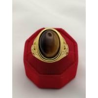 ราคา แหวนพลอยสแตนเลสยิงเลเซอร์ข้างครุฑ มีพลอยให้เลือก 4 สี (21130508144)