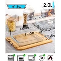 ราคา ถาดแก้ว ถาดจานอบ ถาดอบอาหาร แก้ว ผลิตจากแก้วเนื้อหนา สามารถเข้าไมโครเวฟได้ เข้าเตาอบได (22949185945)