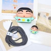 ราคา ส่งจากไทย ชุดพันสาย เคสหัวชาร์จ ลายการ์ตูน ตัวถนอมสาย PD 20w 18w หัวชาร์จ (22817136071)