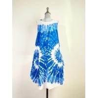 ราคา ชุดเดรสมัดย้อม ผ้ามัดย้อมทูโทน แขนกุด ย้อมสีคราม เดรสทรงยาว42นิ้ว เน้นขายราคาถูก ใส่สบาย (23023954847)