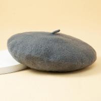 ราคา หมวกเบเร่ต์แฟชั่นของผู้หญิงหมวกเบเร่ต์ขนสัตว์ลำลองย้อนยุค หมวกขนสัตว์อเนกประสงค์หมวกถักรอบหน่อหมวกอบอุ่น (21170770710)