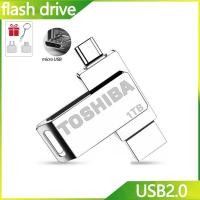 ราคา TOSHIBA OTG 2 in 1 flash drive 512GB 256GB 128GB 64GB USB memory stick 32GB pen drive compatible with mobile phones computers and speakers (21231965744)