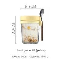 ราคา ถ้วยแก้ว พร้อมฝาปิด พร้อมช้อน 350ml แก้วปิดผนึกแบบพกพา ถ้วยข้าวโอ๊ต ชามสลัดถ้วยสุญญากาศซีเรียล (21817158860)
