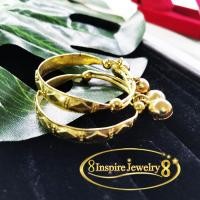 ราคา inspire jewelry กำไลข้อเท้าเด็ก มีให้เลือกสามแบบ คือ ทองเหลืองแท้ทั้งวงไม่ลอกไม่ดำ งาุบชุบทองสีทองชมพู pink gold plated (21688933709)