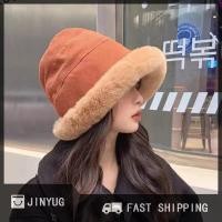 ราคา JINYUG Hot Sale หมวกแฟชั่นฤดูหนาวผ้ากำมะหยี่นุ่มหนาหมวกชาวประมงหมวกแฟชั่นผู้หญิงกันลมหมวกปานามา (23103685255)