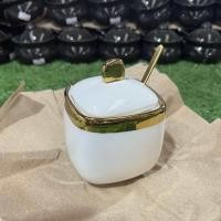 ราคา แก้ว ฝา ช้อนสีทอง ขนาด 4 เซรามิค มีให้เลือก 2 สี สินค้าพร้อมส่ง ร้านรวิพารา (22449893267)