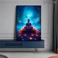 ราคา พระพุทธรูปสีพระพุทธรูปโปสเตอร์บ้านห้องนั่งเล่นวัดพระธรรมกายตกแต่งผนังของขวัญภาพจิตรกรรมฝาผนังพิมพ์ผ้าใบภาพจิตรกรรมฝาผนัง (21481958403)