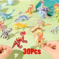 ราคา จัดส่งภัยใน24ชั่วโมง jigsaw puzzle จิ๊กซอว์ 3 มิติ กระดาษแข็ง 30ชิ้น ลายสัตว์ ไดโนเสาร์ แมลง ของเล่นเด็ก (22393539480)