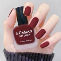 ราคา Gosman Frosted Nail Polish Quick Drying Matte Finish ติดทนนาน Smudge Proof เหมาะสําหรับทุกสภาพผิว (22083466471)