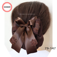 ราคา เน็ตติดผม ขนาดกลาง โบว์ติดผม เน็ตติดผมสีดำ สีน้ำตาล (22682359823)