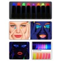 ราคา ลิปสติกเรืองแสง 6 เฉดสี ลิปสติกสีนีออน ลิปสติกแบล็คไลท์ สีเพ้นท์ริมฝีปากเรืองแสง PaintUVGlowLipstick NeonLipstick (15599602484)