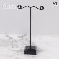 ราคา ที่ตั้งโชว์เครื่องประดับโลหะสีดำใสอะคริลิคต่างหูที่แขวนตะขอแขวนเคสเครื่องประดับ (22606300143)