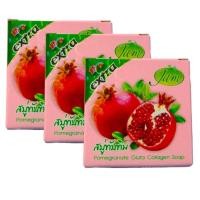 ราคา เซ็ต 3 ก้อน สบู่ทับทิมผสมคอลลาเจน Jam pomegranate gluta collagen soap 65g แจม สบู่แจม สบู่ทับทิมแจม ของแท้ ใช้ได้ทั้งผิวหน้าและผิวกาย ผิวเนียนกระจ่างใส (18514809607)