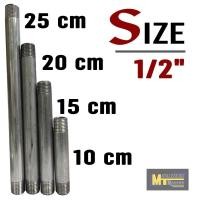 ราคา ท่อนสั้นเหล็กชุบซิงค์ ประปา ขนาด 1 2 4 หุน 3 4 6 หุน 1 1 นิ้ว (21540426691)