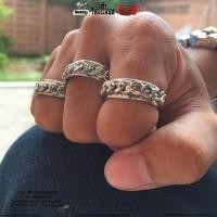 ราคา แหวนโซ่ เงิน เนื้องานแท้ งานสแตนเลสแท้100 ใส่ได้ทั้งชายและผู้หญิง มีไซส์ พร้อมส่ง 316L ร้านallacc (1747320109)