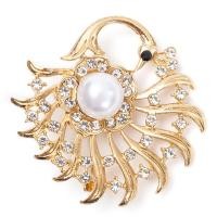 ราคา ZAU เข็มกลัดนกยูงไข่มุกพลอยเทียมเข็มกลัดนกยูงคริสตัลคลาสสิกสำหรับผู้หญิงจัดเลี้ยงเครื่องแต่งกายงานแต่งงานเครื่องประดับแฟชั่น (22839497448)